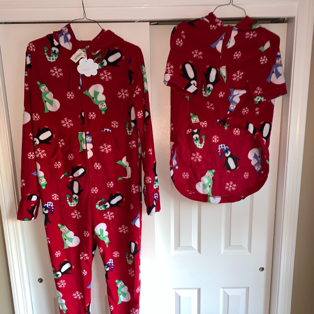 Brand new Hoody hottie and doggie match Pajamas